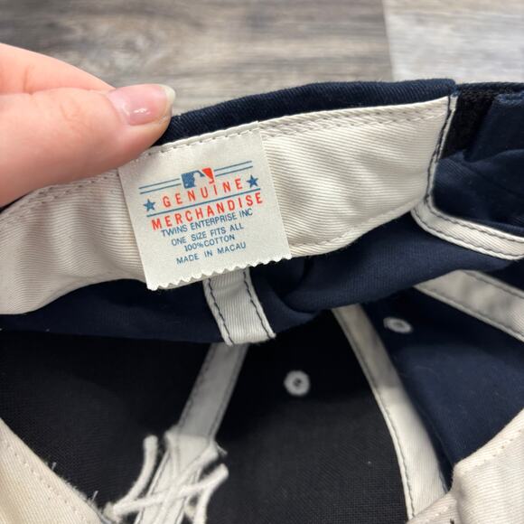 Vintage New York Yankees MLB Blue Mens‎ OS Script Strapback Sports Baseball Cap - Picture 5 of 7